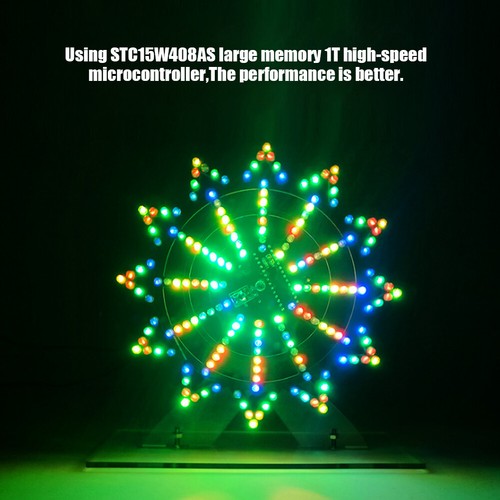 Colorful LED Automatic Rotating Ferris Wheel Kit Electronic Music Components Fit - Picture 11 of 11