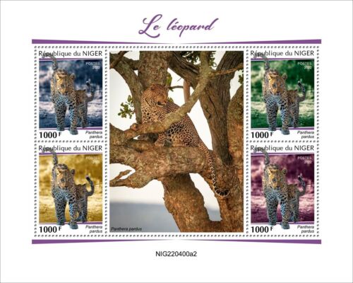 Leopards MNH Stamps 2022 Niger M/S - Picture 1 of 1