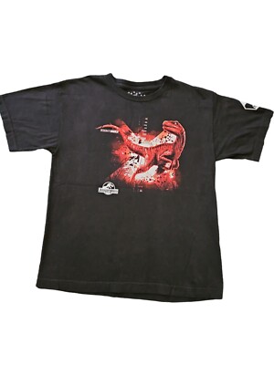 Universal Studios Jurassic World Kinder T-Shirt schwarz Print Kurzarm Gr. XL