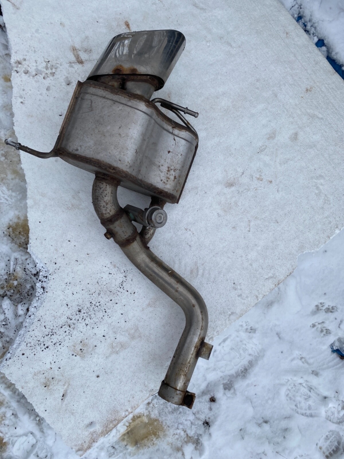 Maserati Granturismo, RH Black Tipped Muffler, Used, P/N 255949