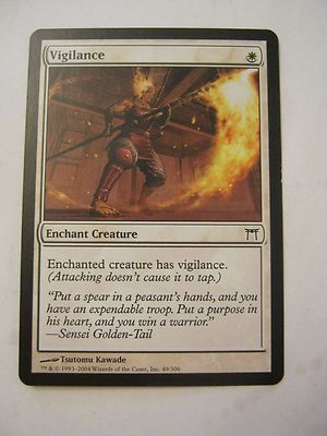 Magic The Gathering Enchant Creature Vigilance Game Card #49 of 306  (011-43) | eBay