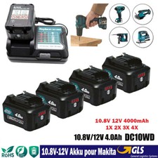 pour Makita Batterie 12V 10.8V 4Ah BL1021B BL1040B BL1020 1015 Lithium Akku CXT