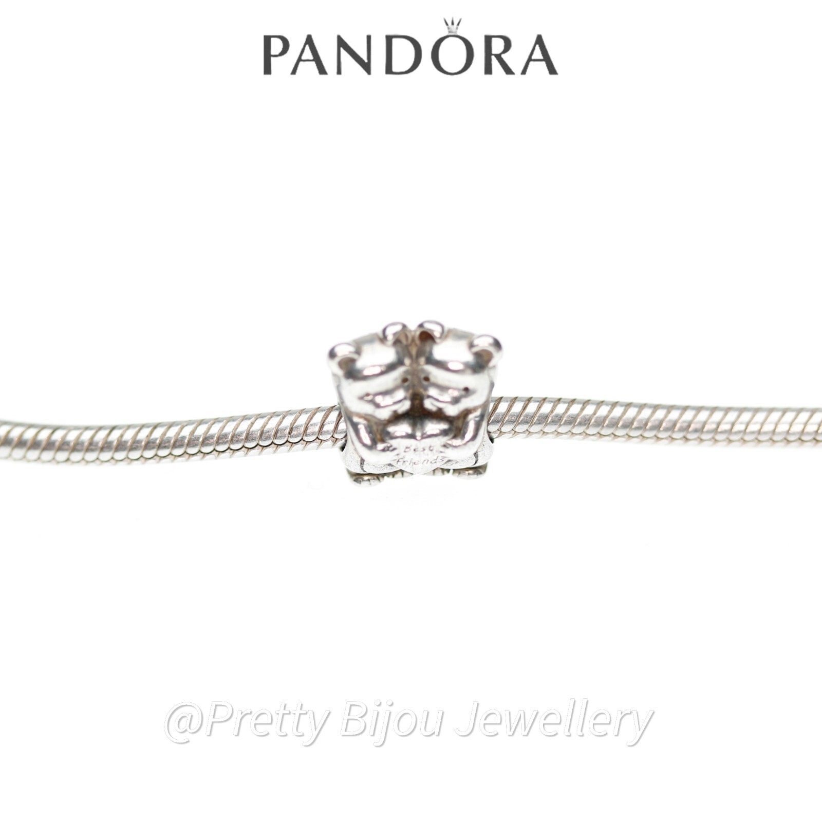 Pandora 925 Silver Best Buddies Bear & Heart Charm 792151