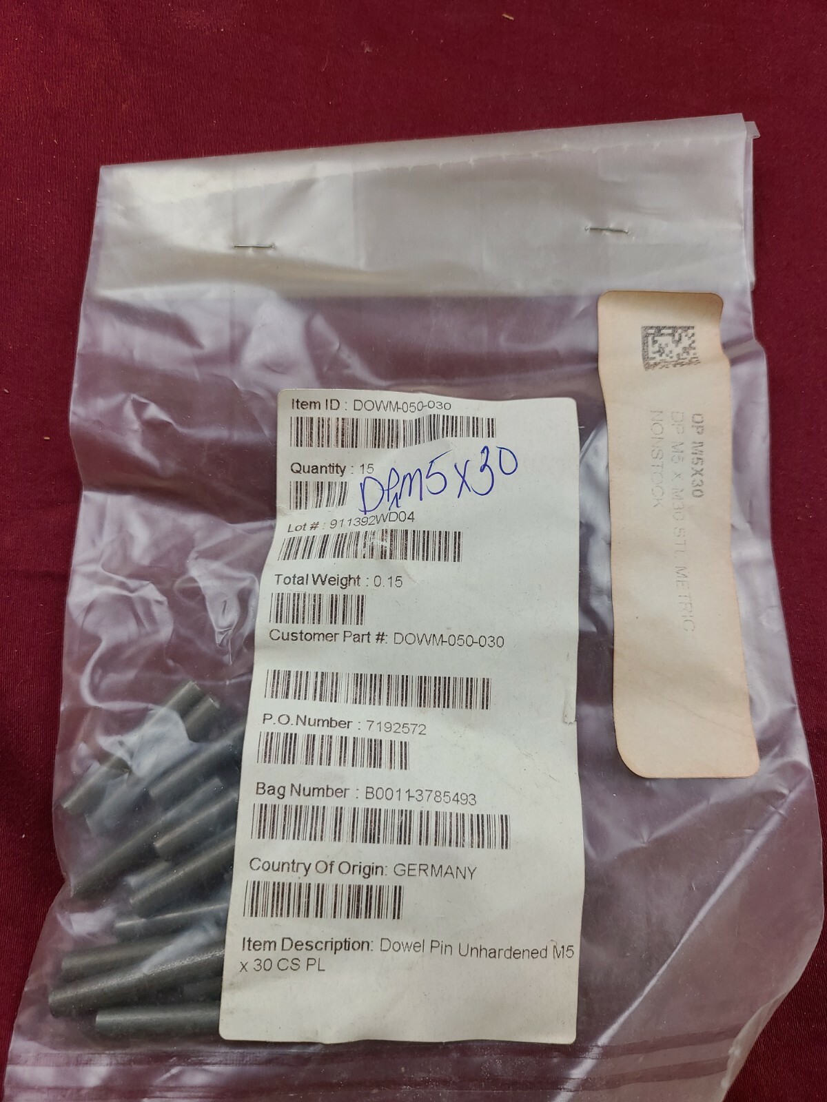 M5x30mm UNHARDENED CS PL Dowel Pins Fastener Elements 15pcs eBay