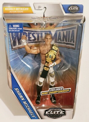 WWE ELITE COLLECTION WRESTLEMANIA 33 SHAWN MICHAELS FIGURE with WWE CHAMPIONSHIP