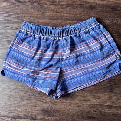 Patagonia Shorts Women s Barely Baggies Blue Unlined 2.5'' Inseam Small Aztec