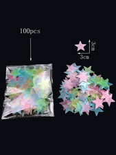 100pcs Glow In The Dark Stars Luminous Wall  Ceiling Star Stickers Home Decor