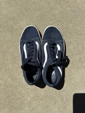 VANS Old Skool Men's Lowtop Navy/White Size 5.5 Pre-Owned