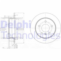 2X Delphi Bremsscheiben Hinten 258Mm Voll Passend FÜR MERCEDES-BENZ A-KLASSE