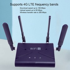 ｀WiFi6 Wireless Router 300Mbps 4G CPE LTE Router With SIM Card Slot 4 Antenna BL