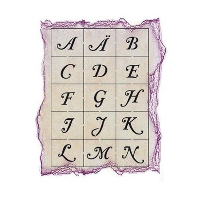 Viva Decor Hintergrund Schablonen - 3 Stück Großbuchstaben Alphabet & Zahlen #13