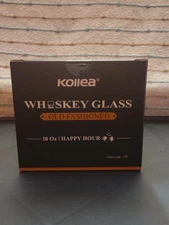 Kollea 1972 Old Fashioned Whiskey Glass, 10 Oz with 4 Greeting Cards