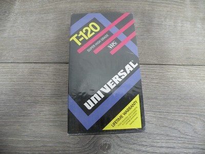 New Sealed Universal T-120 Super High Grade VHS Videocassette Blank Tape NTSC