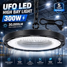 300W UFO Led High Bay Light Warehouse Factory Commercial Industrial Shop Lights
