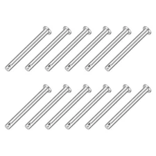 12Pcs 1/4" x 2-3/16" Single Hole Clevis Pins, 304 Stainless Steel Flat Head Pins