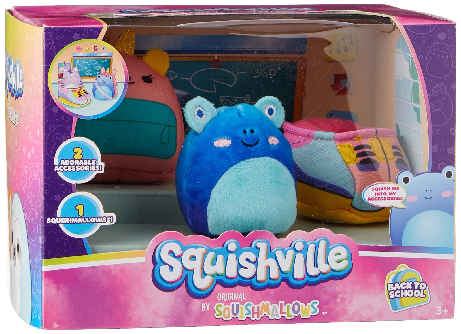 Оригинальный набор аксессуаров Squishville от Squishmallows Back to School - Включает в себя 2-