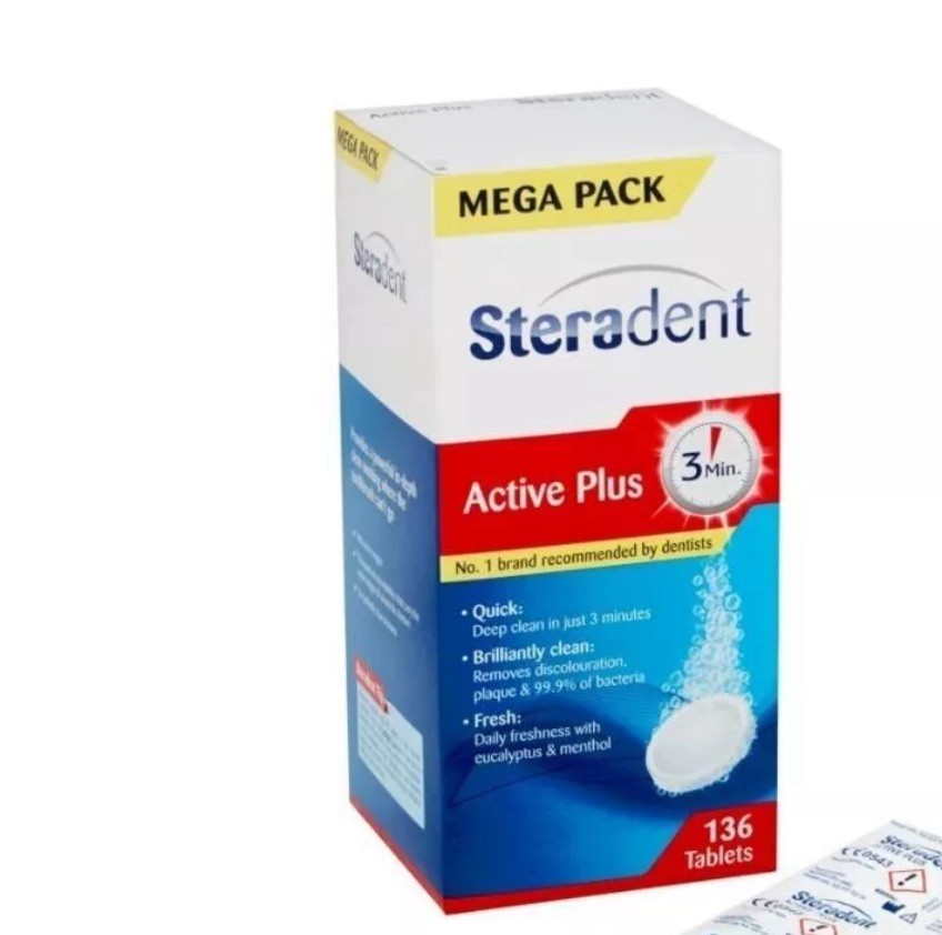 Steradent Active Plus Tablets Pack Of 136 - Image 3