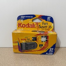 Kodak Fun Saver 35 Flash Film Camera 27 Exposures 2002 35mm New Sealed