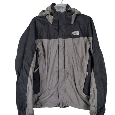 The North Face HyVent Rain Jacket Mens Small Black Grey Waterproof