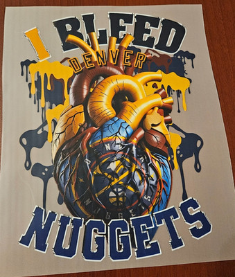 Denver Nuggets Colorful 8'' DTF Heat Transfer Iron On FREE Shipping (C4/5)