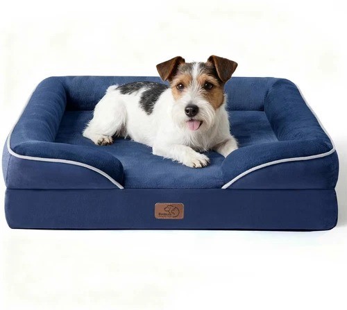 Divano Letto per Cani Ortopedico Imbottito con Copertura Estraibile, Medium foto 3