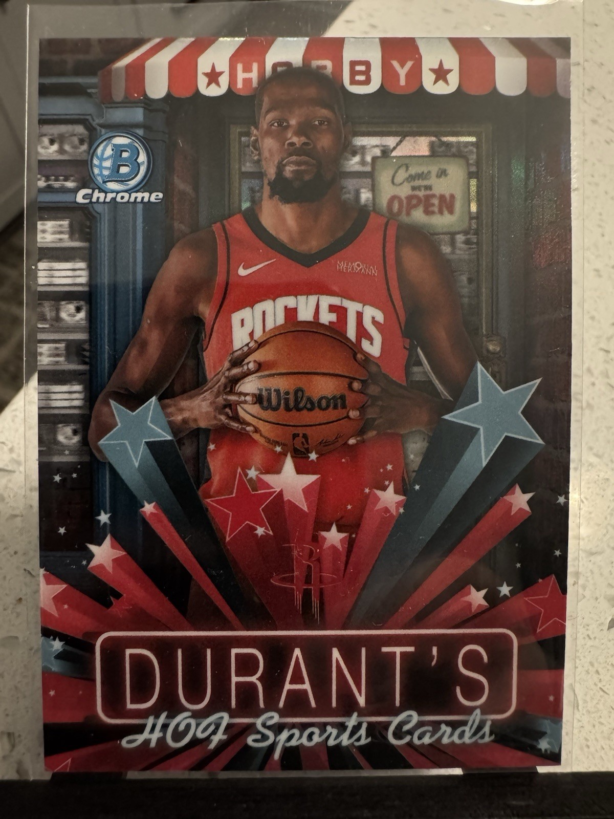 2025-26 Bowman Basketball - Kevin Durant Hobby Stars REFRACTOR #HS-12 Rockets 