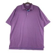 Peter Millar Summer Comfort Mens Size XL Polo Shirt Jubilee Stripe Performance
