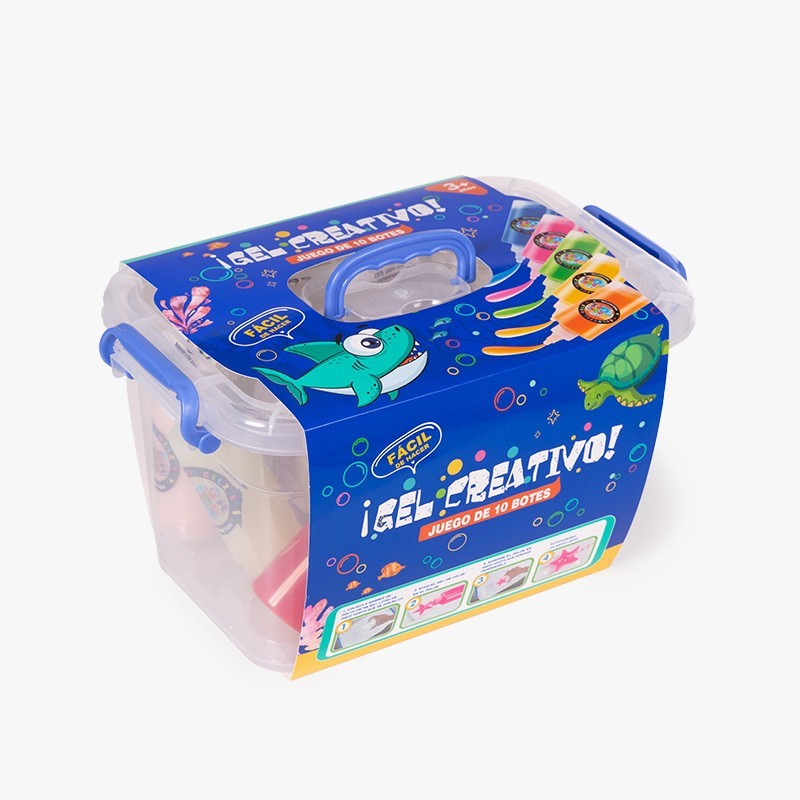 Coffret créatif 10 pièces moules et gel coloré : kit de loisirs créatifs pour moulage enfant