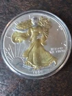 1989 American Silver Eagle - Gold Gilded