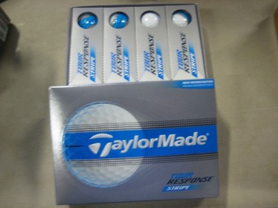 1 dozen BRAND NEW Taylor Made Tour Response golf balls Stripe Blue