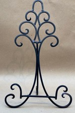 UNIQUE Vintage Cast Iron Book Display Stand/Plate Display/Holder Frame Ornate