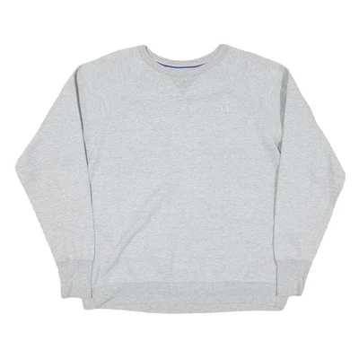CHAMPION Sweatshirt Gris Col Rond XL Coton Mélangé Pull Décontracté - Photo 1/4