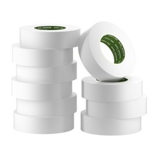 10-Pack White Electrical Tape Waterproof, 3/4 in x 66ft, Industrial Grade UL/...