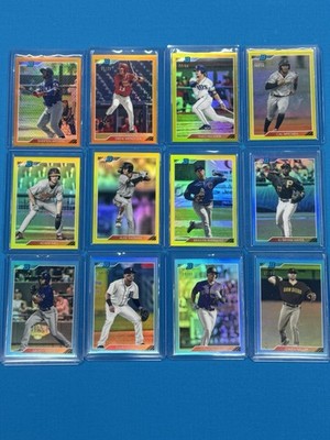 2020 Bowman Heritage Chrome Refractor Card Lot (12) Numbered /25, /50, /75, /99