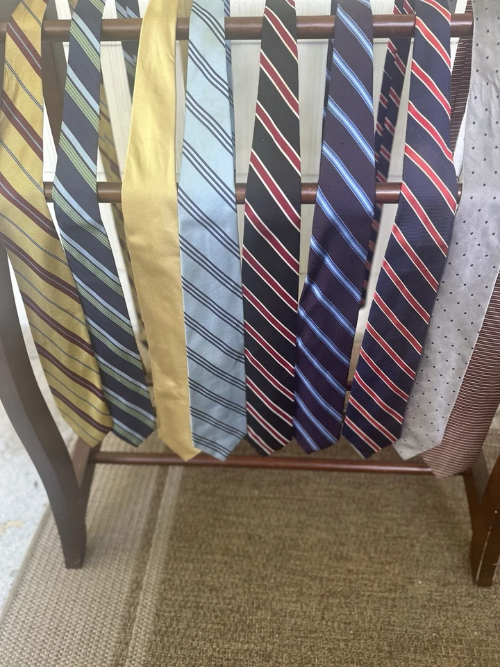 LOTE DE 30 GRAVATAS MASCULINAS VINTAGE BROOKS BROTHERS XL EXTRA LONGAS REP FABRICANTES DE LISTRAS - Imagem 3 de 4