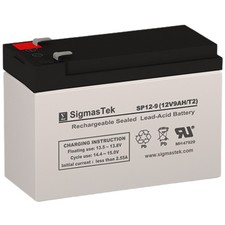 UPS Battery for APC ES BACK-UPS BE550G-CN - 12V 9Ah F2/T2 SLA AGM by SigmasTek