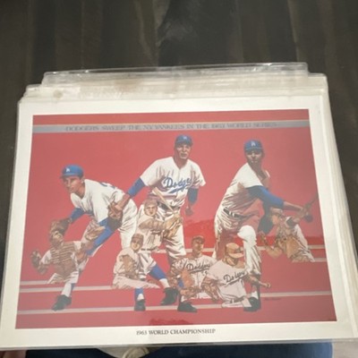 Baseball s Best vintage Los Angeles Dodgers 8 x11 Oversized Insert  Lot 25