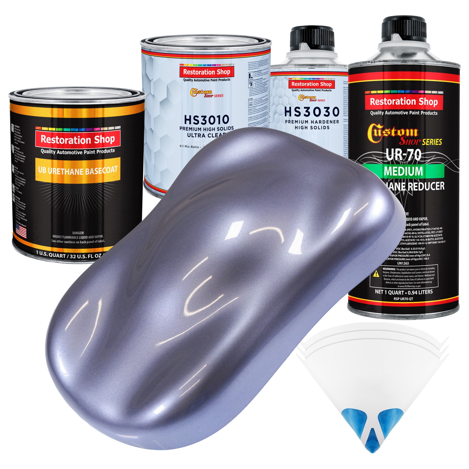 Astro Blue Metallic Premium Urethane Basecoat Clearcoat Auto Paint Kit