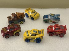 Disney Pixar Cars Mini Racers Diecast Cars Lot of 6 McQueen Mater Dinoco