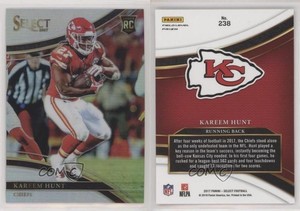 2017 Panini Select Field Level Silver Prizm Kareem Hunt #238 Rookie RC