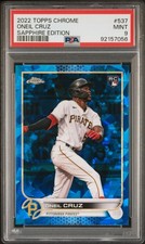 2022 TOPPS CHROME SAPPHIRE EDITION #537 ONEIL CRUZ ROOKIE RC PSA 9