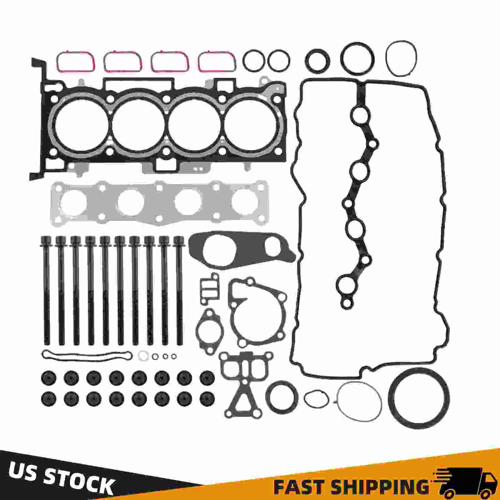 For Hyundai Sonata KIA Forte Soul 2.0L Engine Gasket Seal Kit w/ Head Bolts G4KH