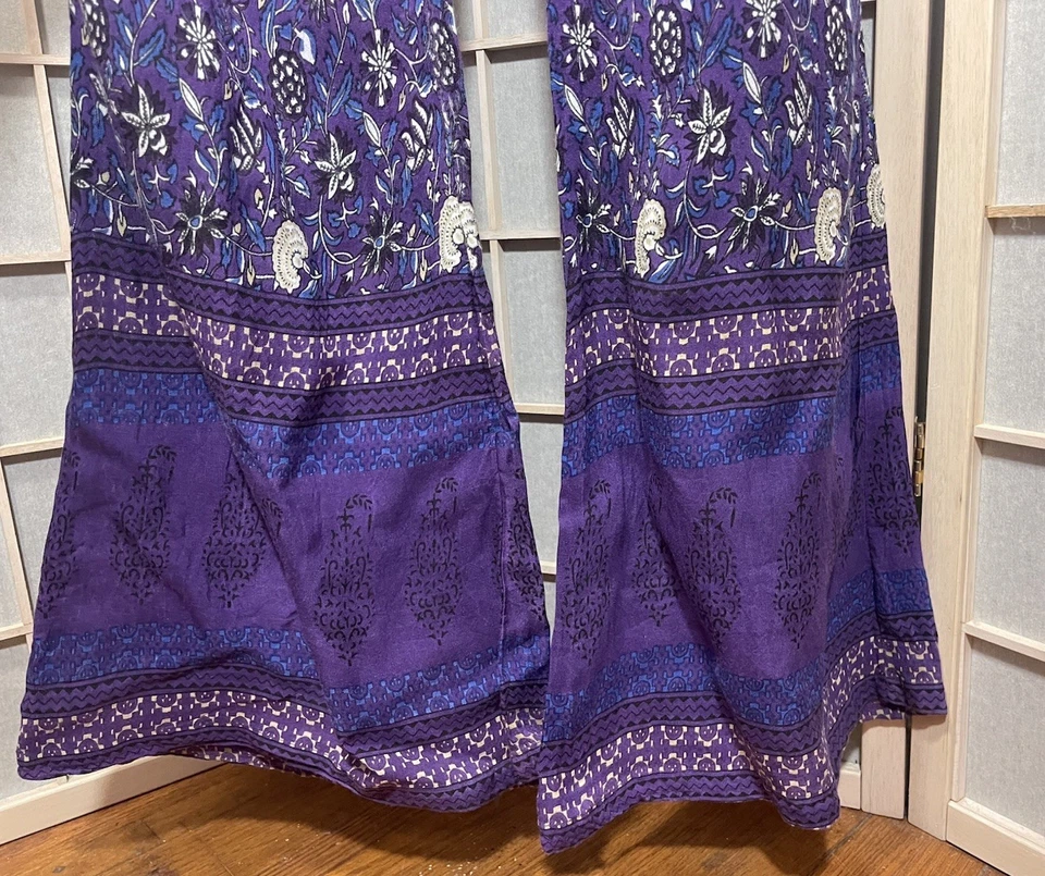 Mono Boho Largo Jen’s Pirate Booty X Free People M Púrpura Floral Sin Mangas Foto 4 de 4