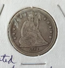 1861 Seated Liberty Quarter Very Fine Condition