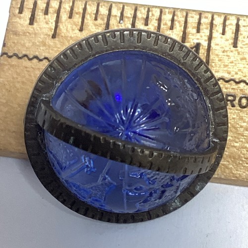 6 Victorian Era Buttons Brass, Glass, Approx. 20mm #177 - 第 9/9 張圖片