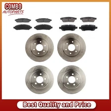 Front Rear Brake Rotors Ceramic Brake Pads for 2009 2010 2011 Suzuki Equator