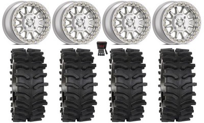 Valor V09 Beadlock 15x10'' Wide Wheels Mh 30'' XT400W Tires Polaris Sportsman