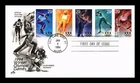 DR JIM STAMPS US COVER OLYMPIC WINTER GAMES LILLEHAMMER NORWAY FDC STRIP OF 5