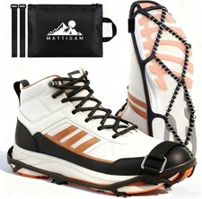 Ice Cleats for Walking on Ice Snow Grips Crampons Traction for Shoes/Boots, A...
