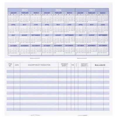 20 Ledger Registers, Checkbook For Savings Checking Deposit Tracking